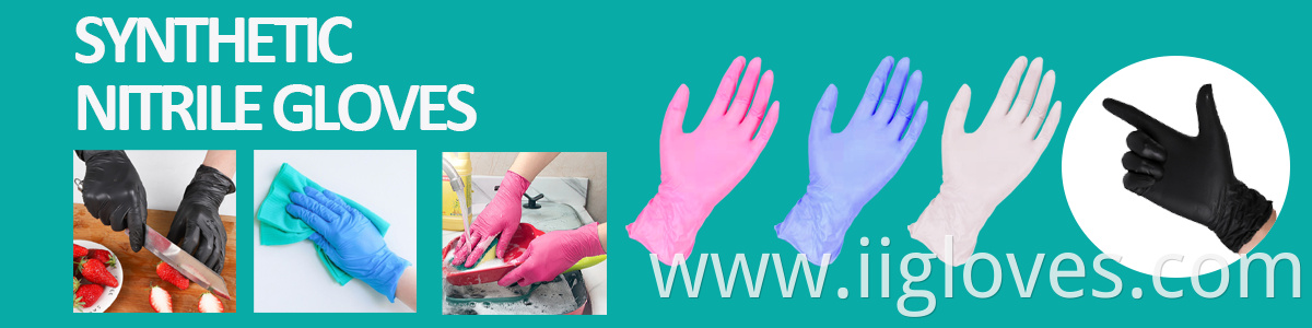Wholesale purple nitrile gloves powder free food gloves nitrile exam gloves Pink Purple Pure Safety Box